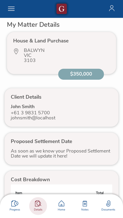 Grice Legal Screenshot