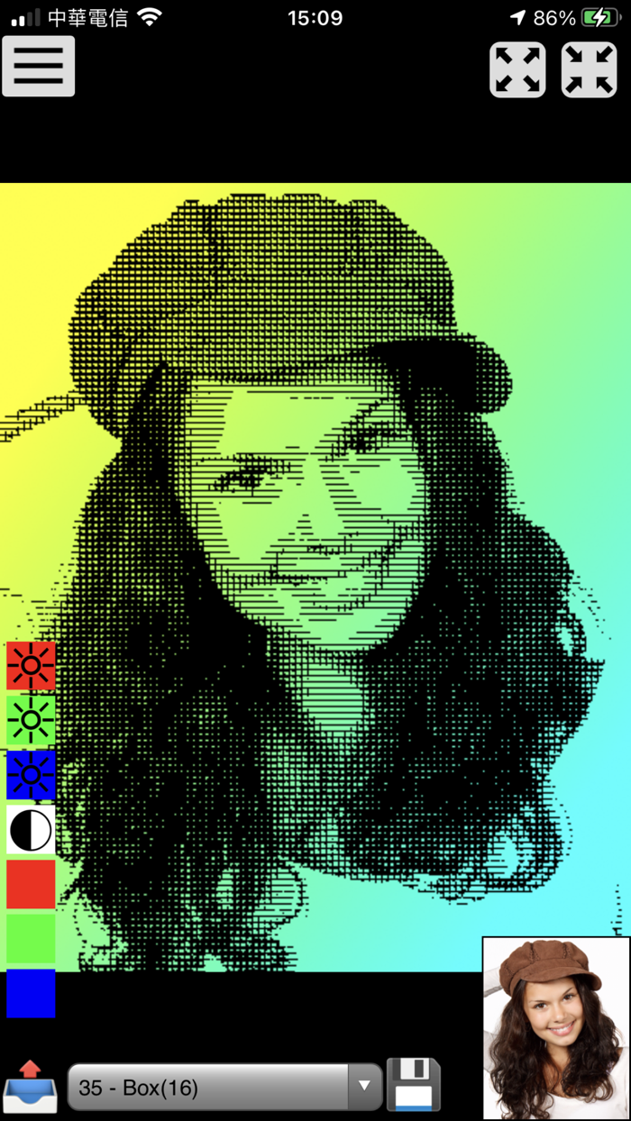 Halftone dot art