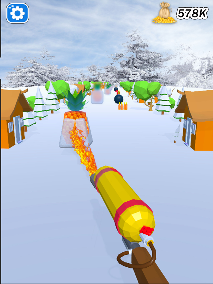 Flow Fire Frozen Cube