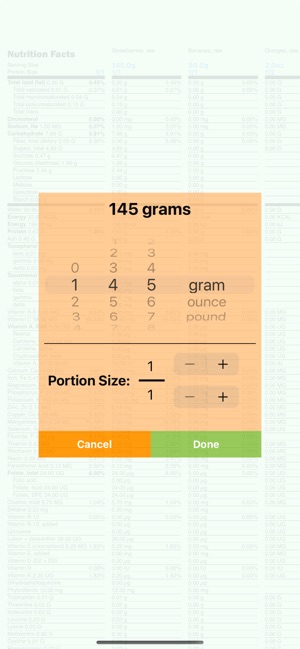 Nutritional Calculator - Search Shopping