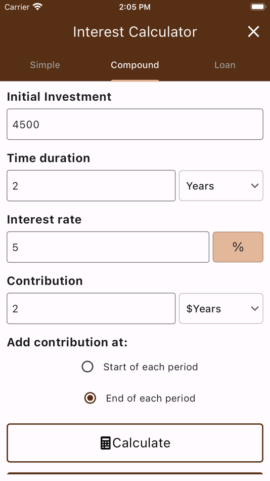#5. InterIQ : Interest Calculator (iOS) 由: Ajay Gorasiya