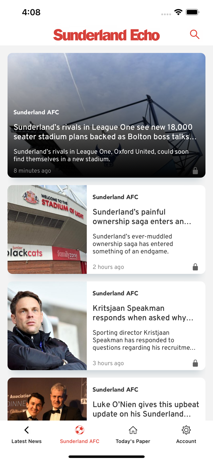 The Sunderland Echo Newspaper