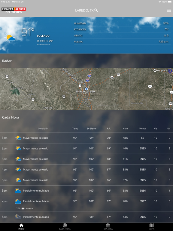 Primera Alerta del Tiempo iPad screenshot 1 - Weather app