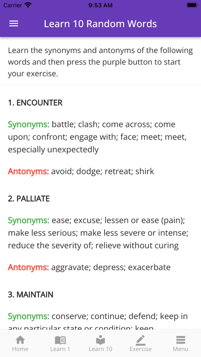 Undergraduate Admission Words Screenshot
