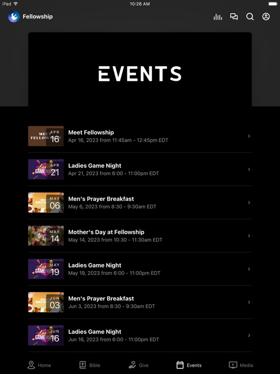 Fellowship Baptist iPad screenshot 2 - Education app