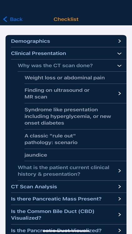 CTisus Pancreas Mass Checklist