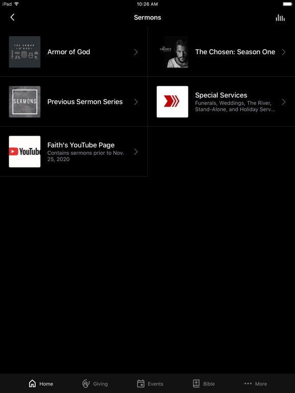 Faith Church Rock Valley iPad screenshot 2 - Lifestyle app