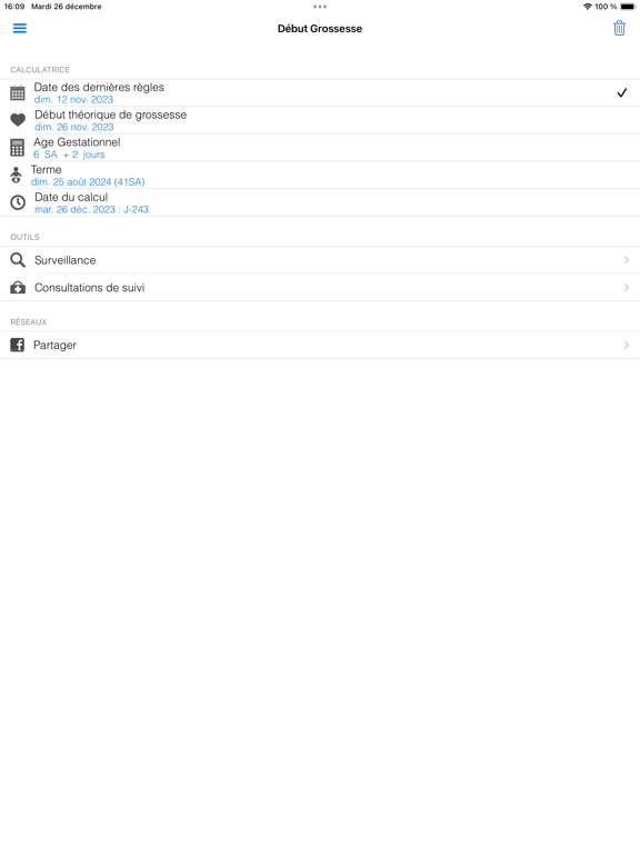 Screenshot #4 pour Age Gestationnel