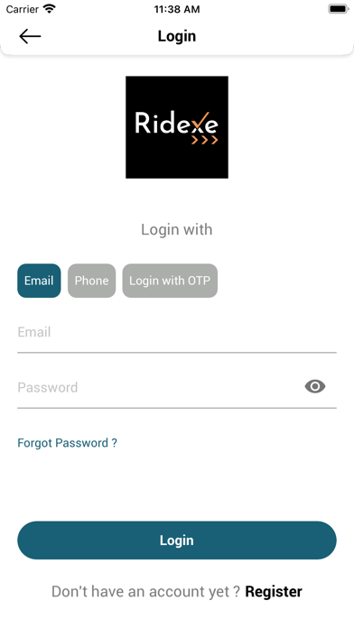 ridexe driver Screenshot