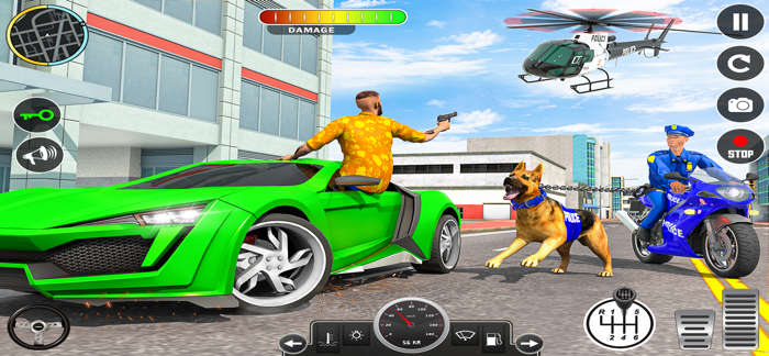 Police Dog Chase Gangster Game