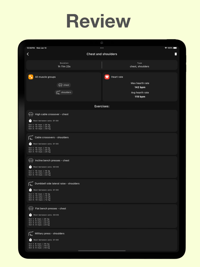 Fitness Journal track workout