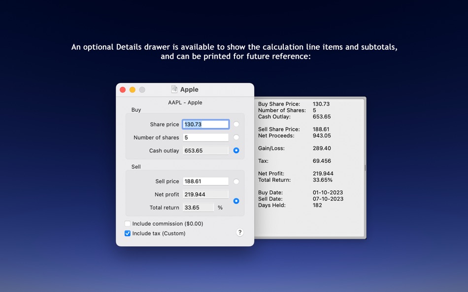 #2. Stock Calculator (macOS) 由: System Support Products, Inc.