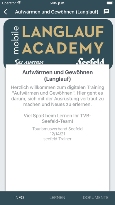 Langlauf Academy Seefeld Screenshot