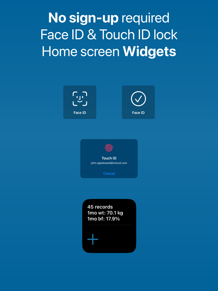 Weight Body Fat and BMI Tracker