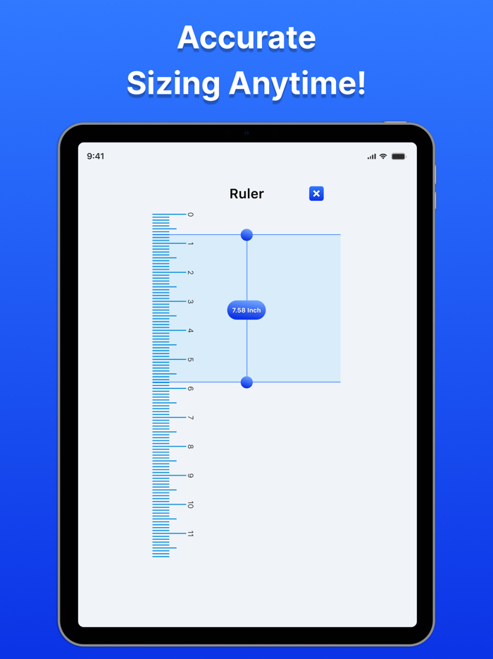 Ring Sizer AR Ruler and Table
