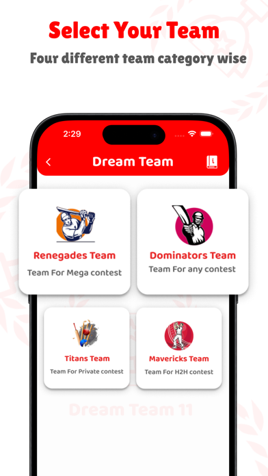 Dream Team 11 - Cricket Stats Screenshot
