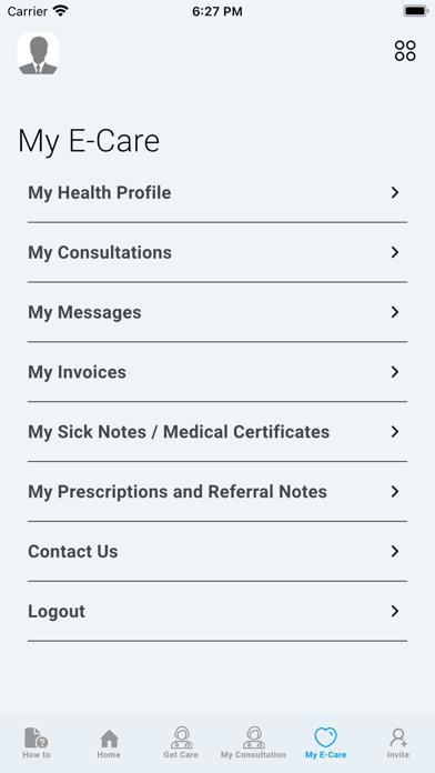 E-Care (Telehealth App) Screenshot