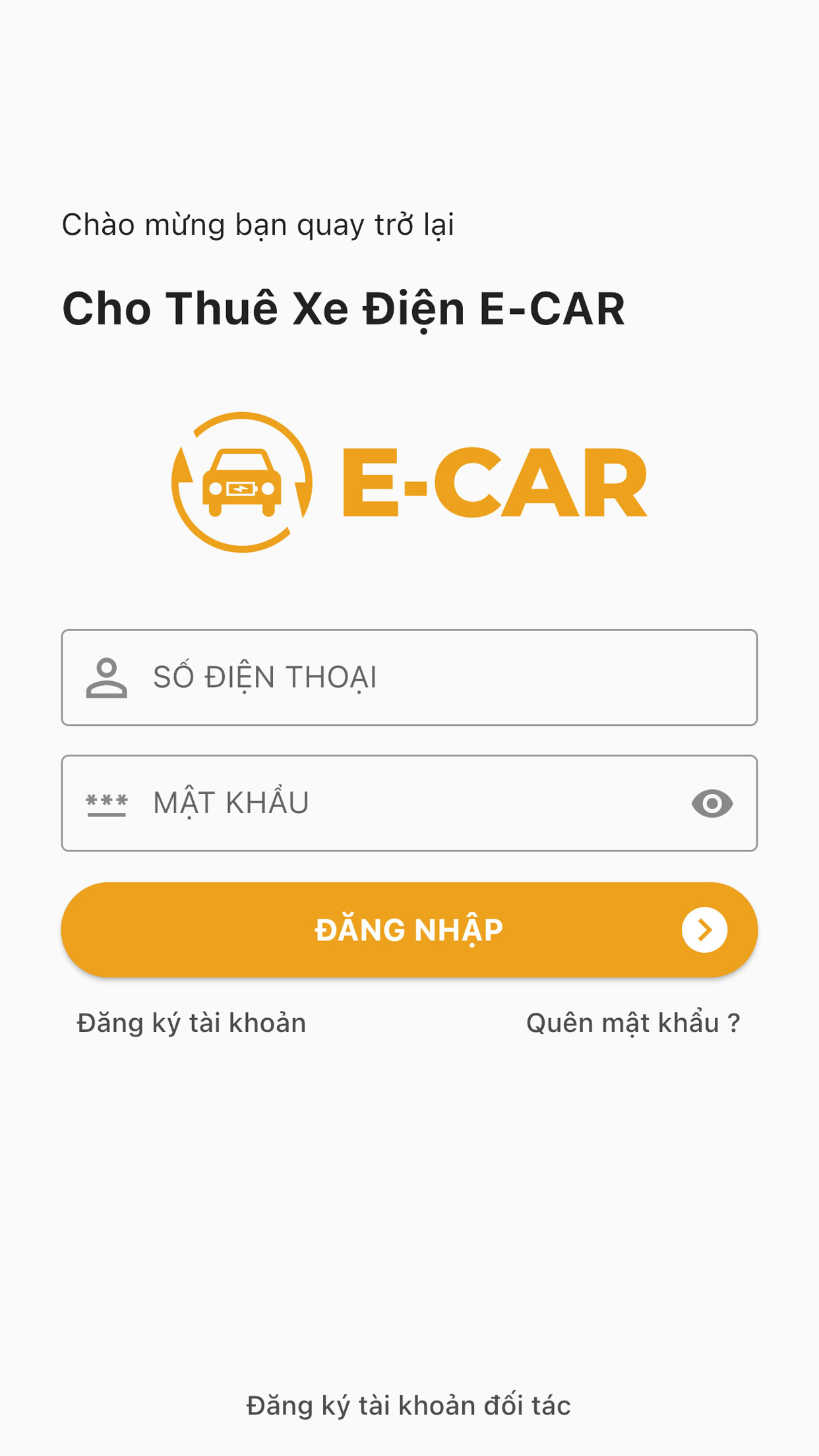 E-CAR Gọi xe ô tô điện