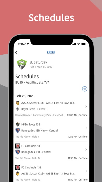 Texas Club Soccer League Screenshot
