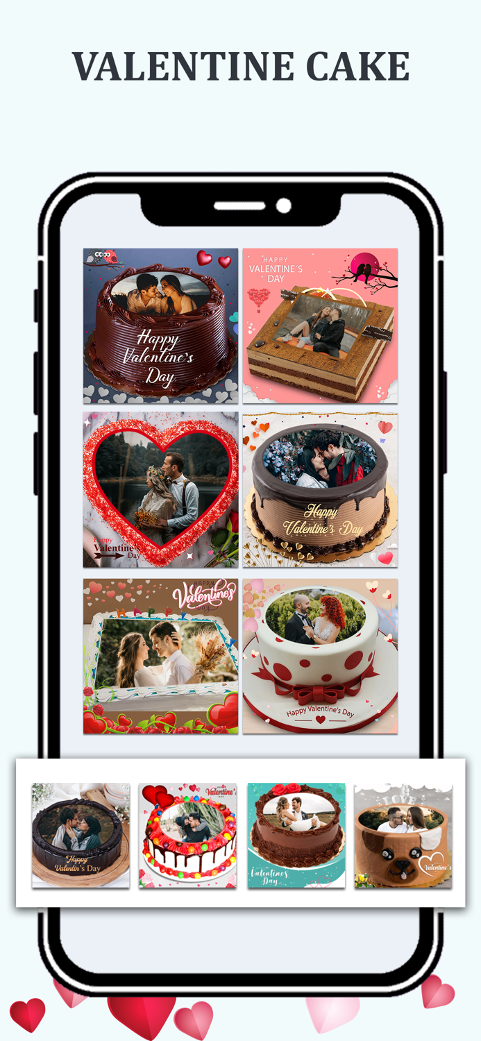 Valentines Day Frames and Cake