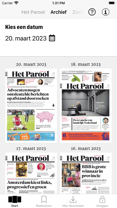 Het Parool digitale krant Screenshot