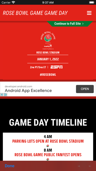 Rose Bowl Game Screenshot