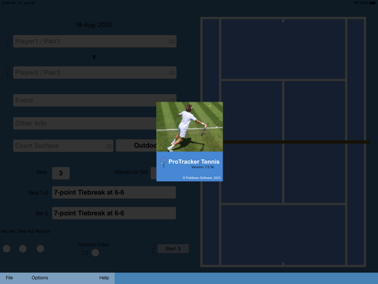 ProTracker Tennis iPad app afbeelding 1