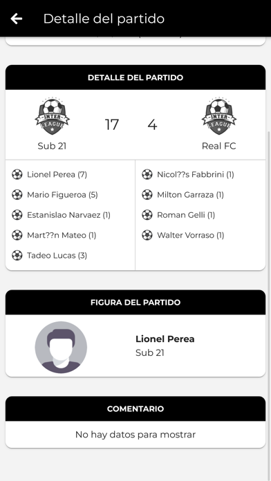 INTER LEAGUE Screenshot