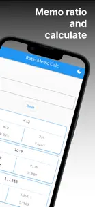 Ratio Memo Calculator screenshot #2 for iPhone