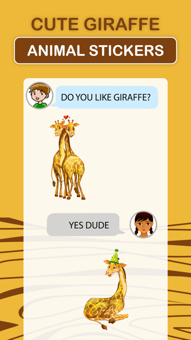 Screenshot #3 pour Cute Giraffe Animal Stickers!