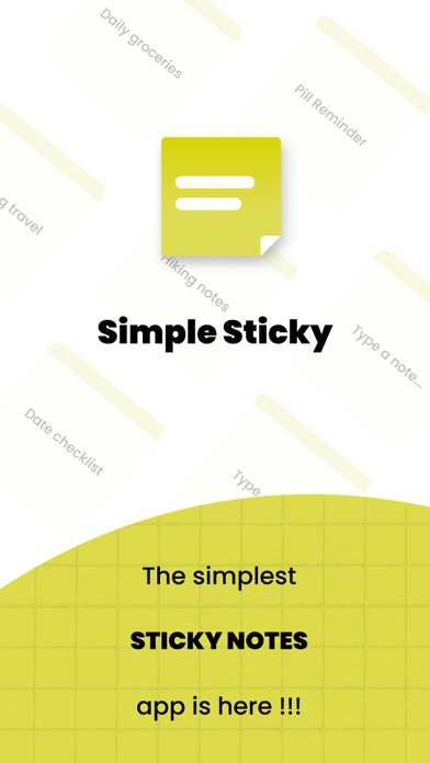 Screenshot #1 pour Simple Sticky Notes on Widgets