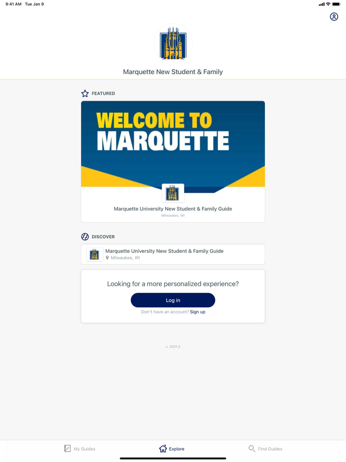 Marquette New Student and Family