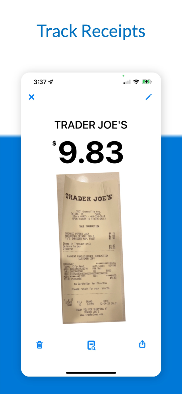 Capture Receipt Tracker