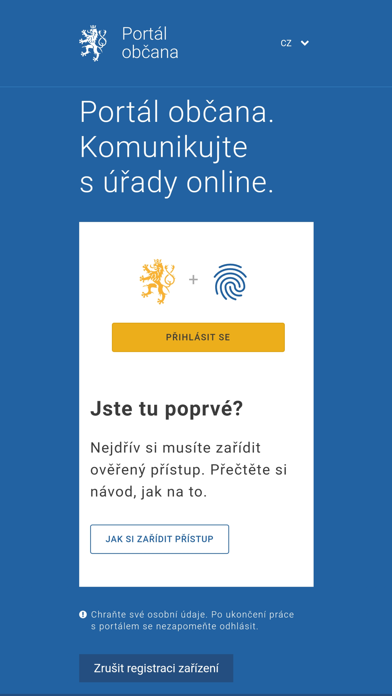 Gov.cz Screenshot