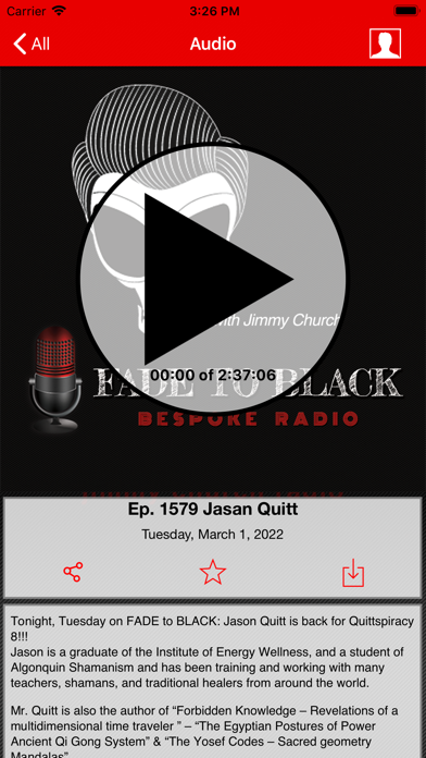 Fade to Black Podcast Screenshot