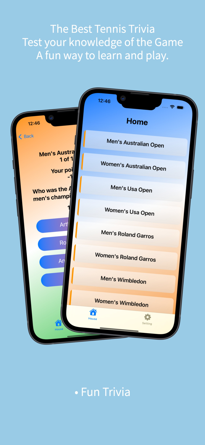 Best tennis league trivia
