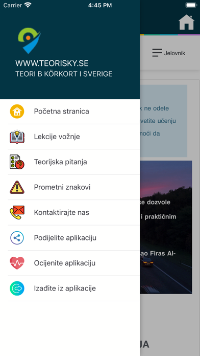 Teori B körkort - Kroatiska Screenshot