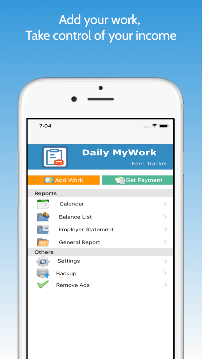 Daily MyWork Earned Tracker
