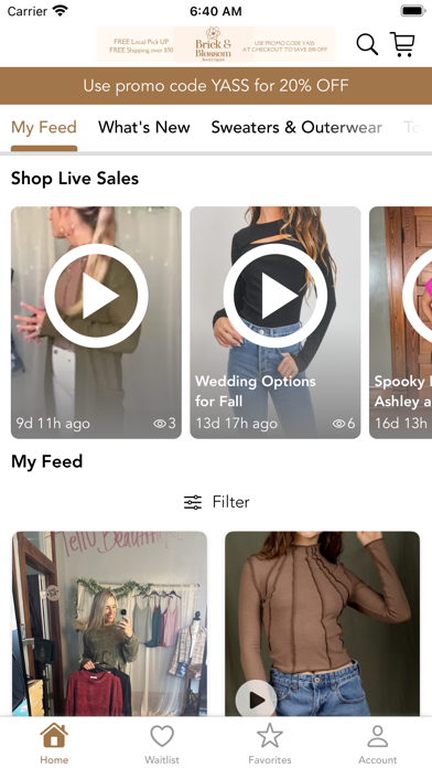 Brick & Blossom Boutique Screenshot