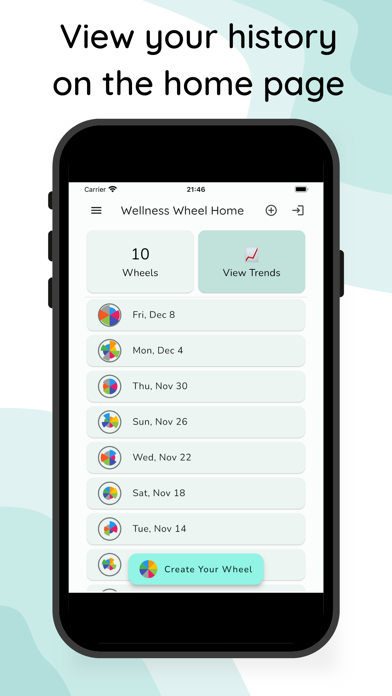 Wellness Wheel - Life Tracking Screenshot
