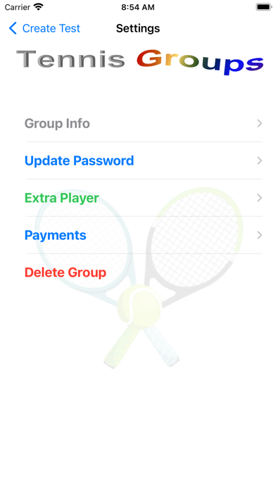 Tennis Teams Screenshot