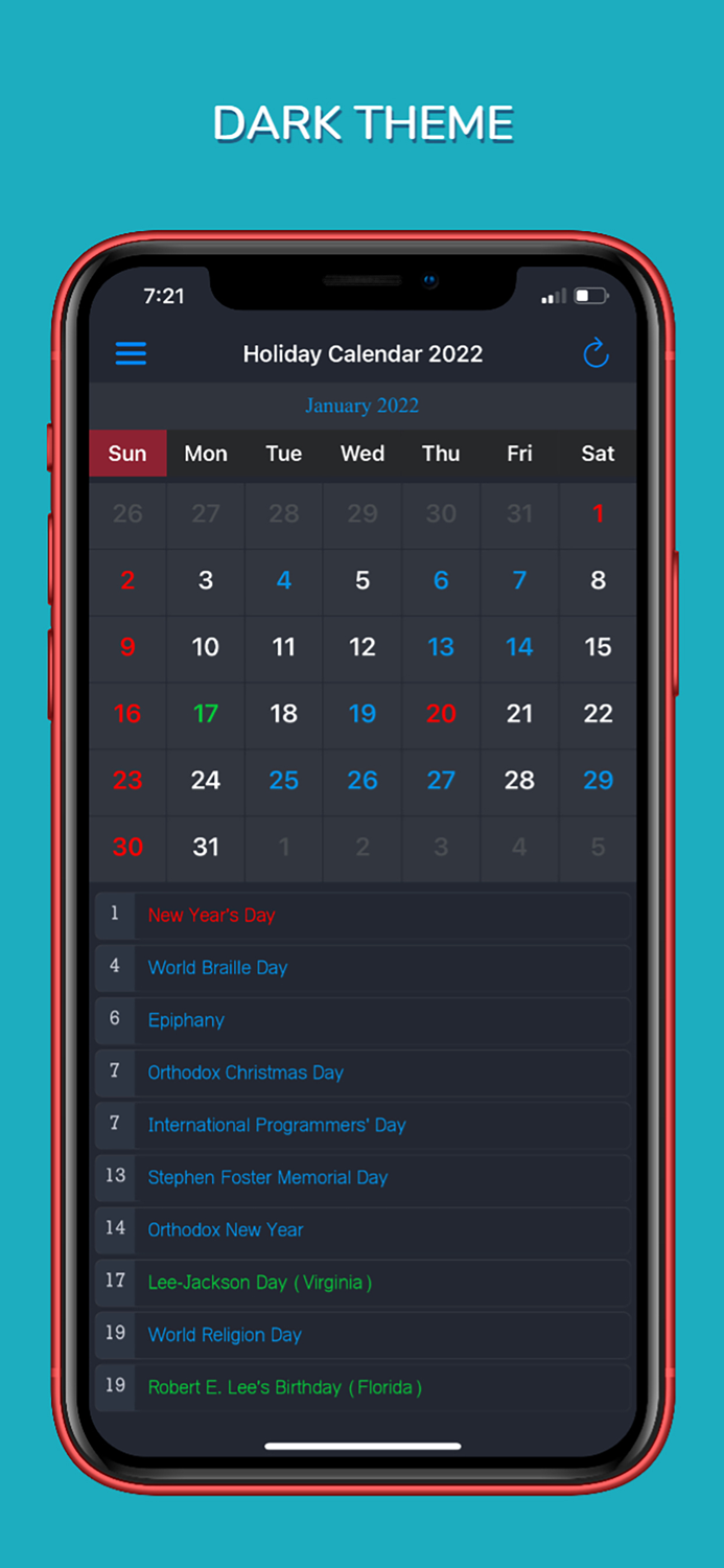 US Holiday Calendar