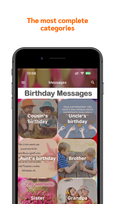 Birthday Messages Cards Wishes Screenshot 1 - AppWisp.com Birthday Messages Cards Wishes Screenshot 1 - AppWisp.com