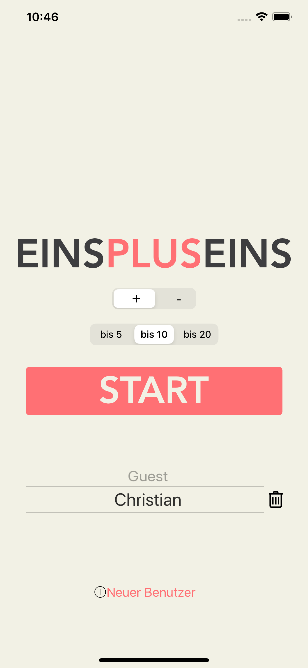 Einspluseins
