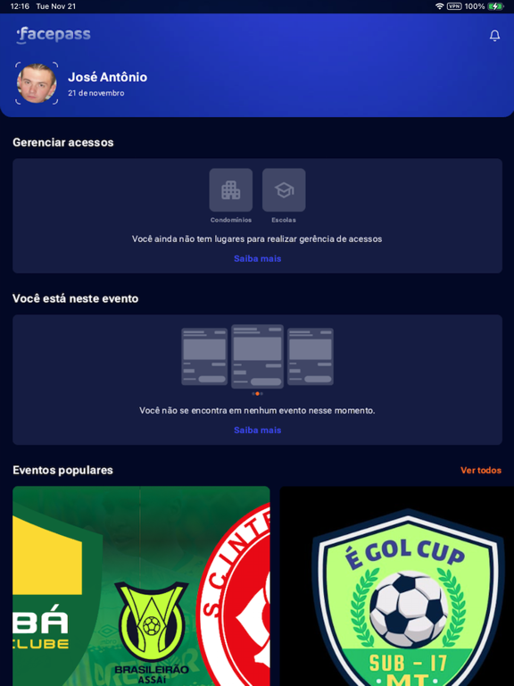 Facepass Pessoal iPad screenshot 3 - Entertainment app