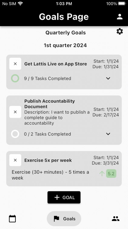Lattis: Goal/Habit Tracker