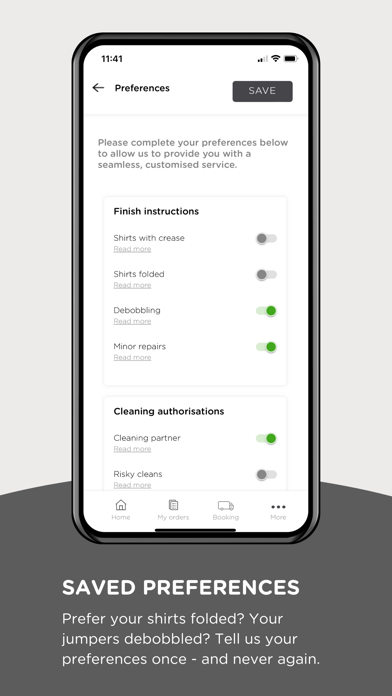 Blanc Laundry App Screenshot