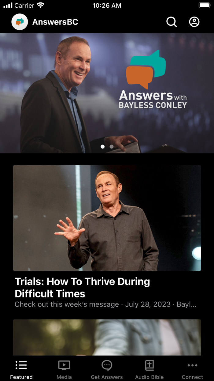 Answers with Bayless Conley