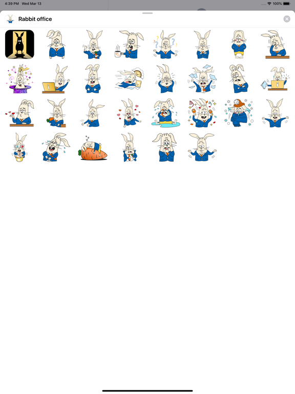 Screenshot #4 pour Cute Rabbit Stickers & emoji