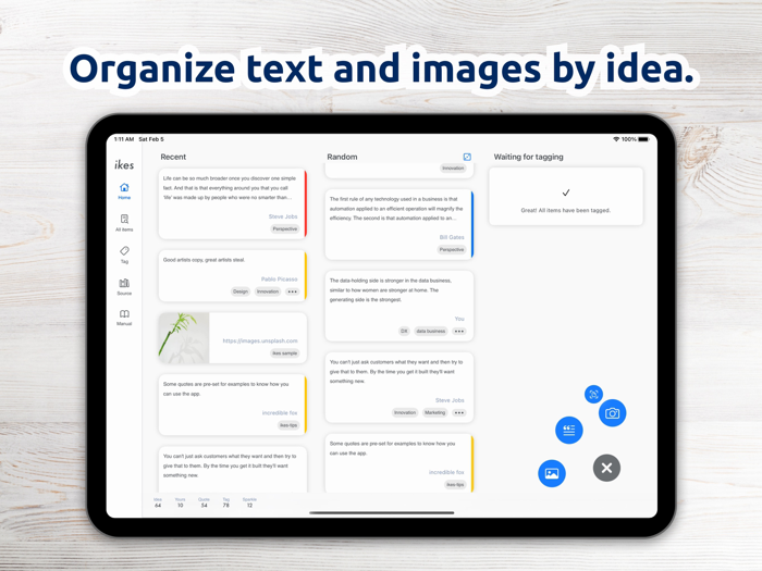 Ikes idea note management